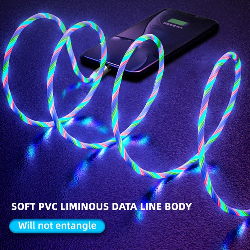 iGlow Glowing LED Magnetic 3 in 1 USB Charging Cable