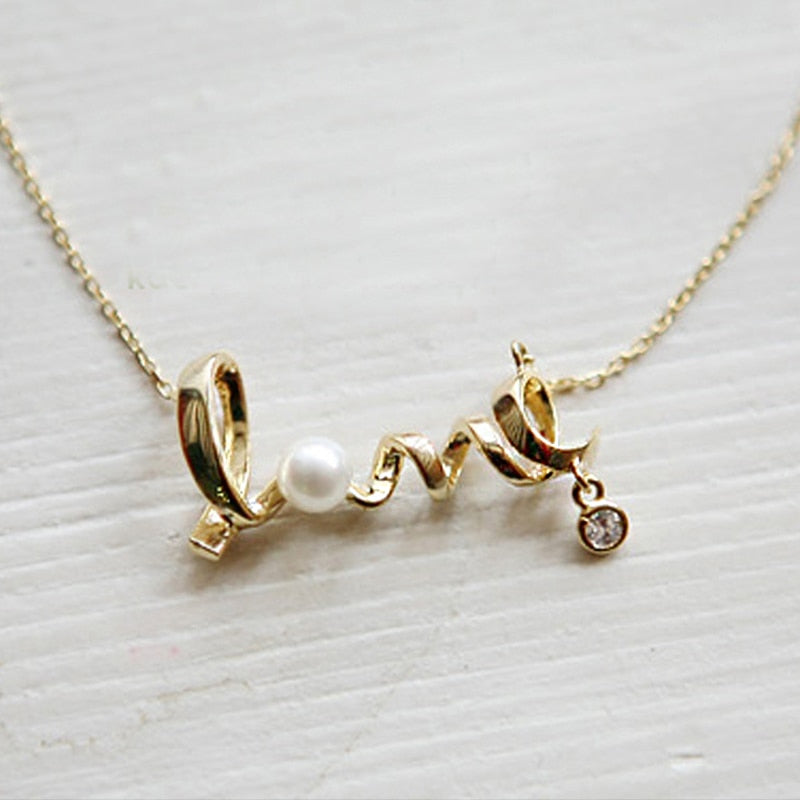 LOVE Pearl Necklace