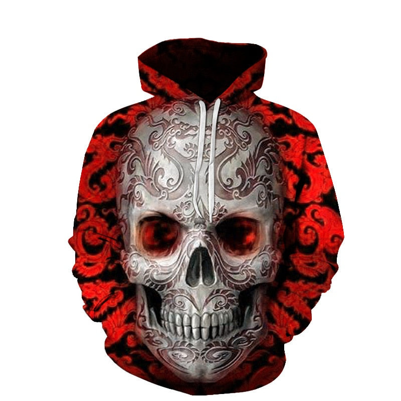 Red Hoodie With Skull