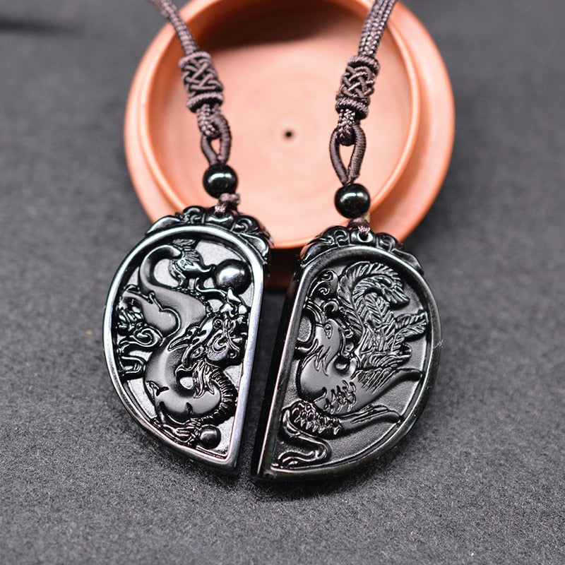 Natural Black Obsidian Necklace