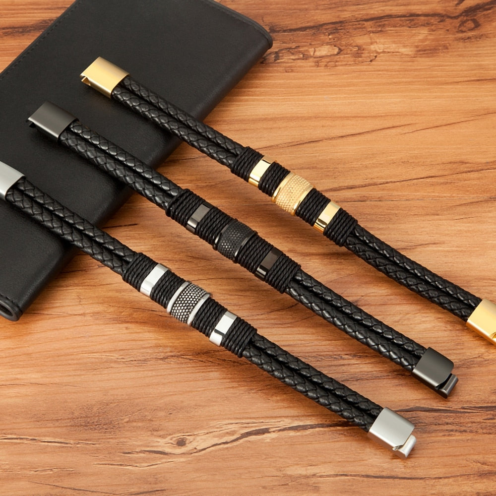Woven Leather Style Bracelet