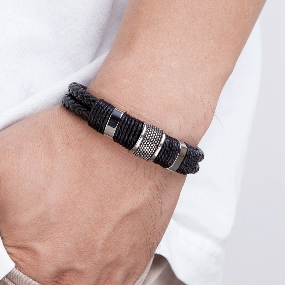 Woven Leather Style Bracelet
