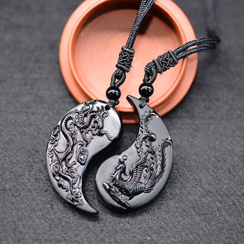 Natural Black Obsidian Necklace