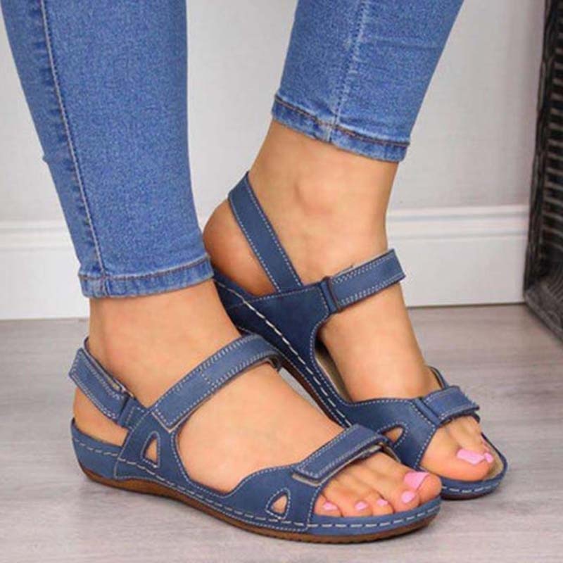 Flat Toe Velcro Casual Sandals