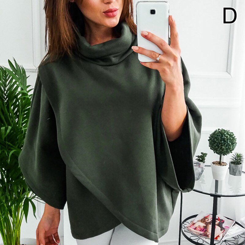Asymmetrical turtleneck