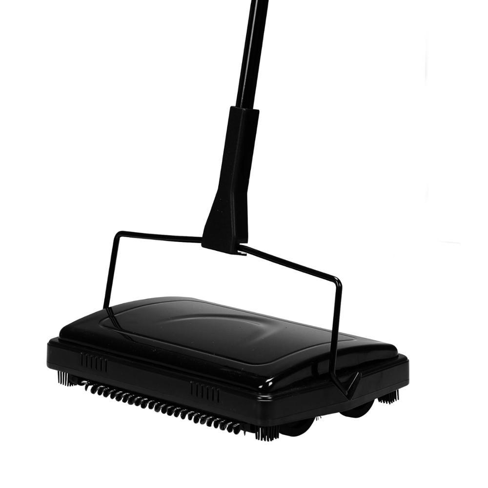 Manual carpet and floor sweeper