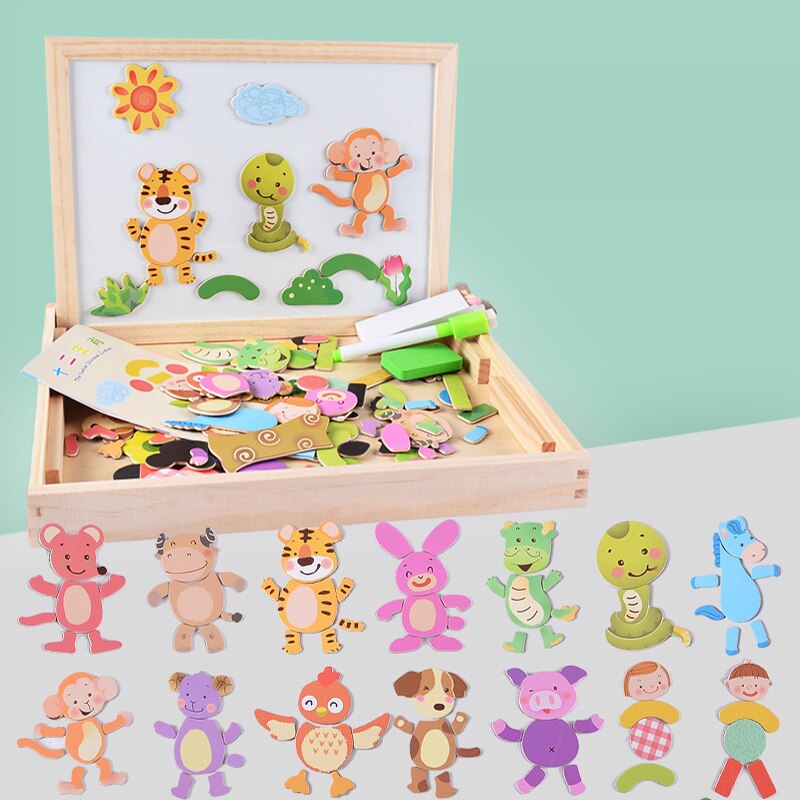 Draw &amp; Puzzle - Educational Magnetic Board