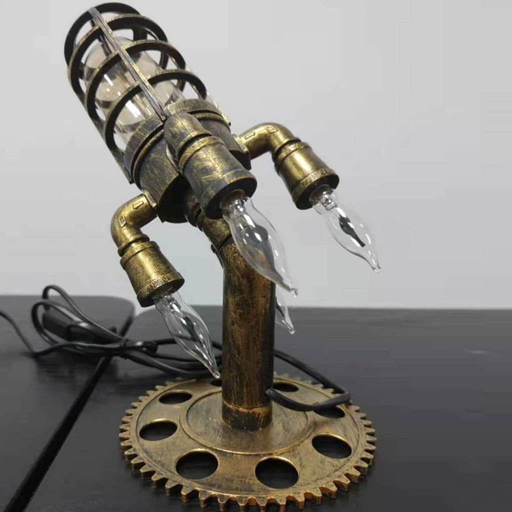 Vintage Steampunk Rocket Lamp