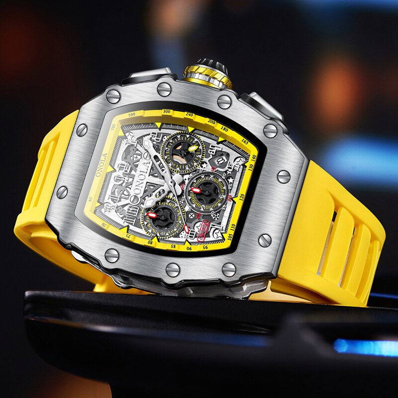 Men's Luminous Tonneau Watch