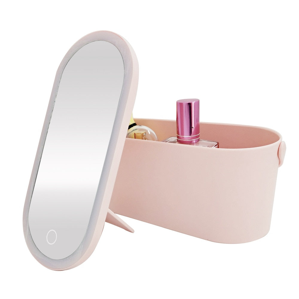 Makeup Organizer With Mirror