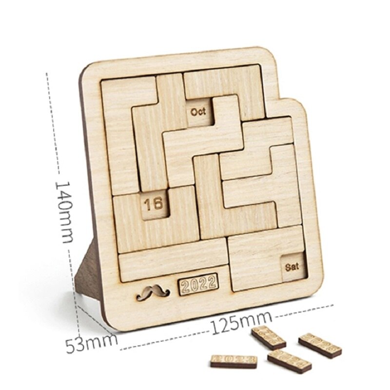 Daily Calendar Wooden Puzzle