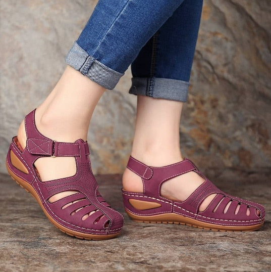 Leather Retro Orthopedic Sandals