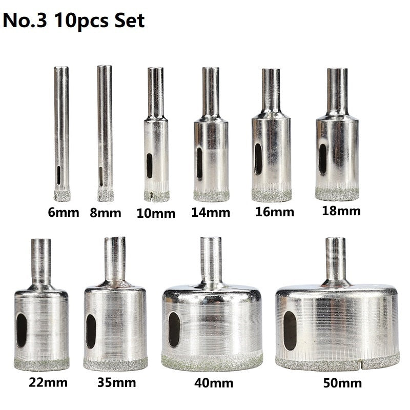 Diamond Coated Circular Drill Set