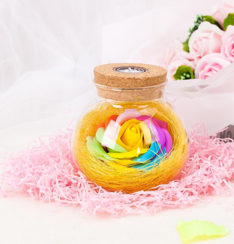 Bloom - LED Rose Bottle Lamp
