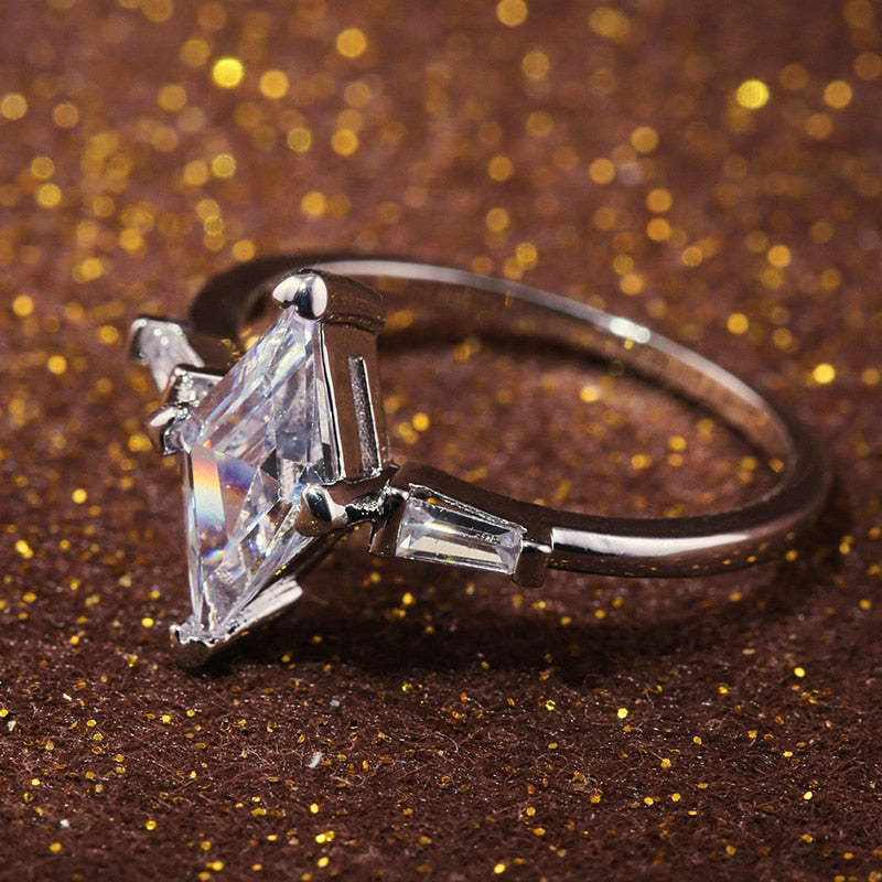 Horse Eye Solitaire Engagement Ring