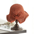 Wide brim straw hat