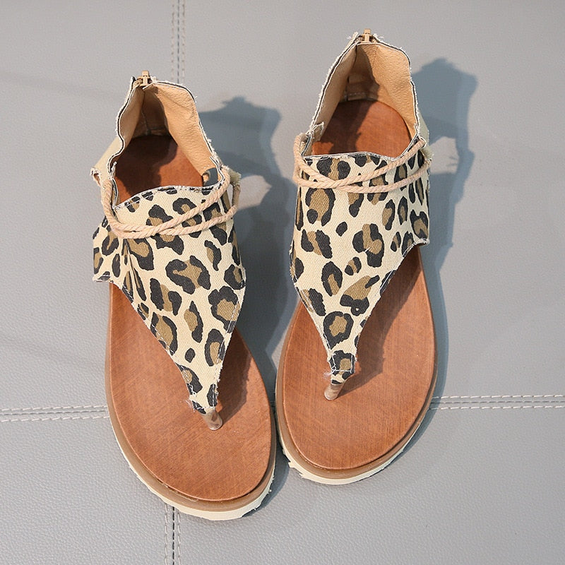 Leopard Gladiator-sandaler
