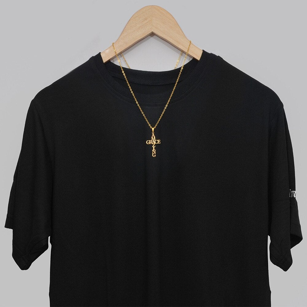 Amazing Grace Cross Necklace