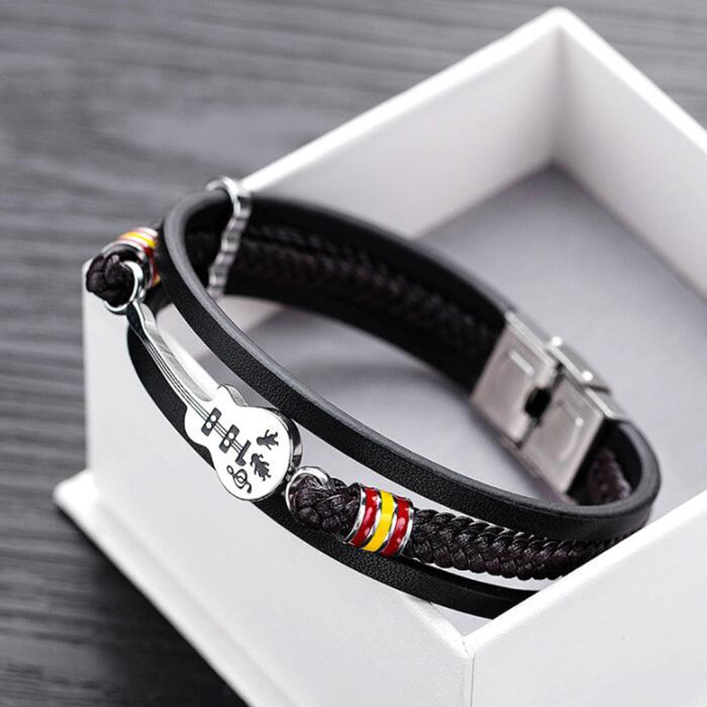 Limited Edition Guitar Leather Bracelet