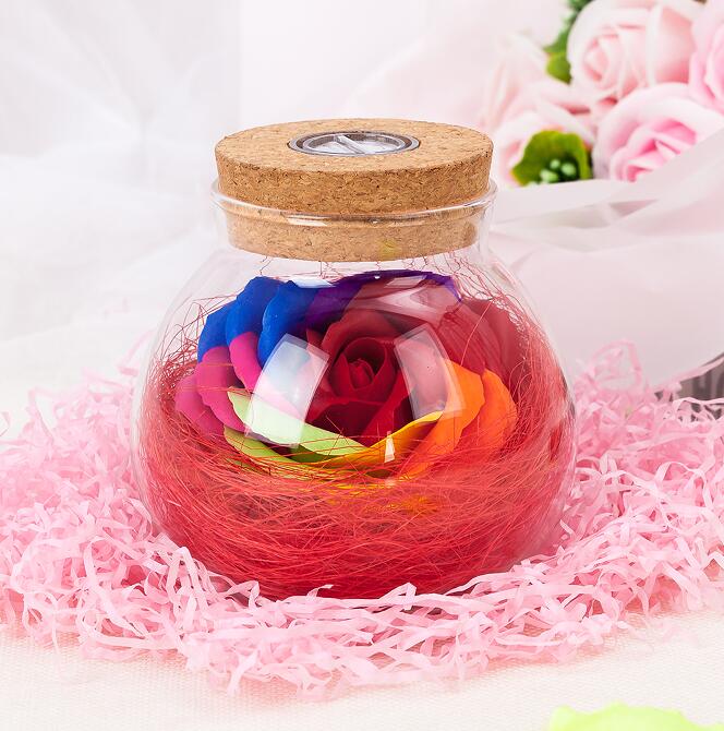 Bloom - LED Rose Bottle Lamp