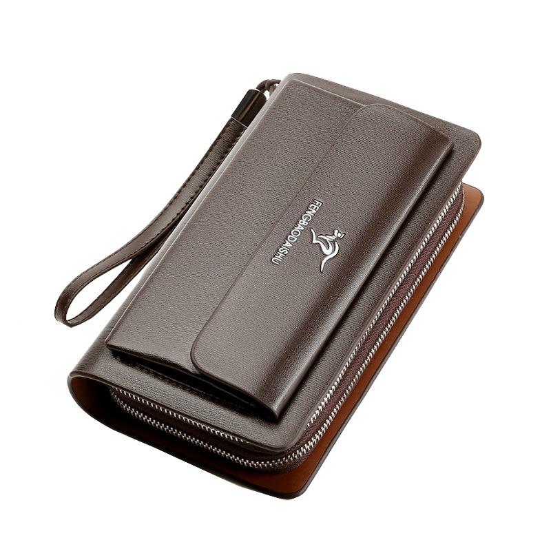 Genuine leather men's clutch bag