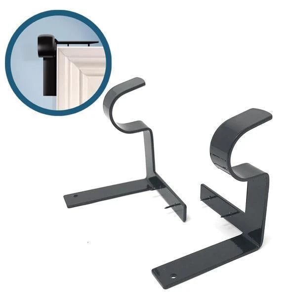 No Drill Curtain Rod Brackets