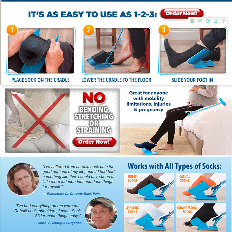 Sock Glider Easy on Sock Aid Kit