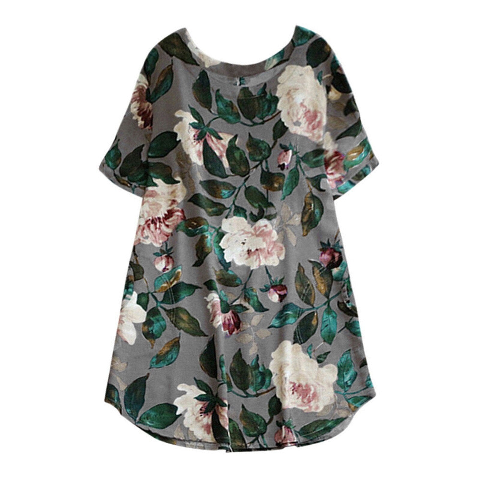 Floral Printed Short Sleeve Dress