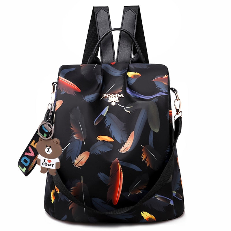 2021 New Beautiful Waterproof Anti-theft Backpack