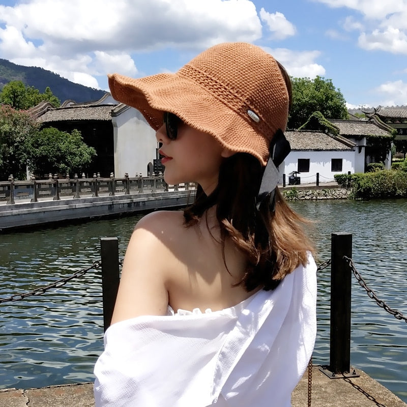 Summer ponytail hat
