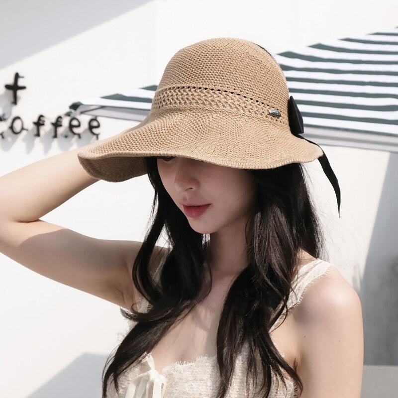 Summer ponytail hat