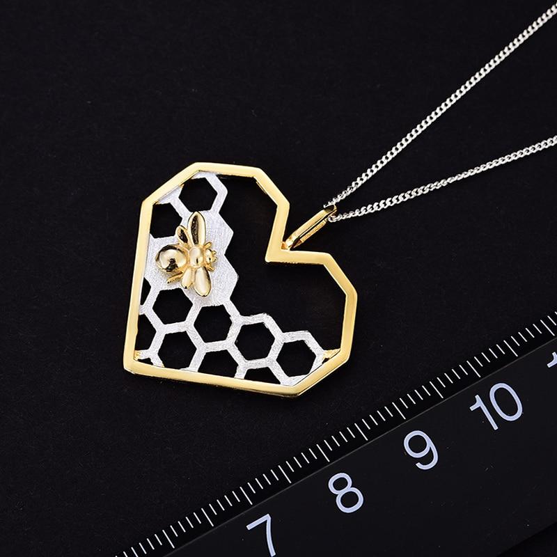Honeycomb Heart Necklace