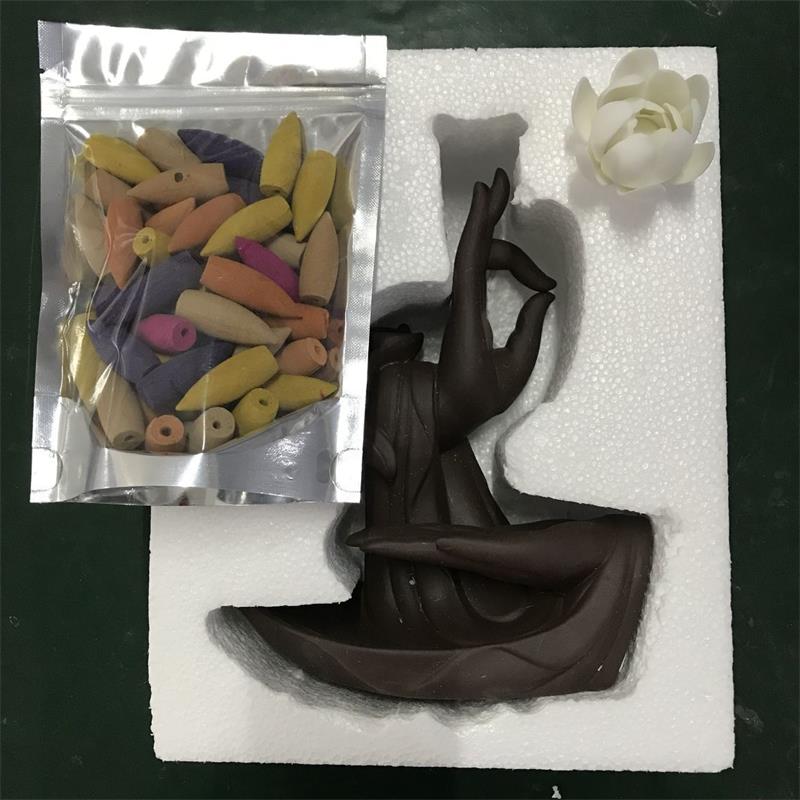 BuddhaFlow | Ceramic Tathagata Lotus Incense Burner