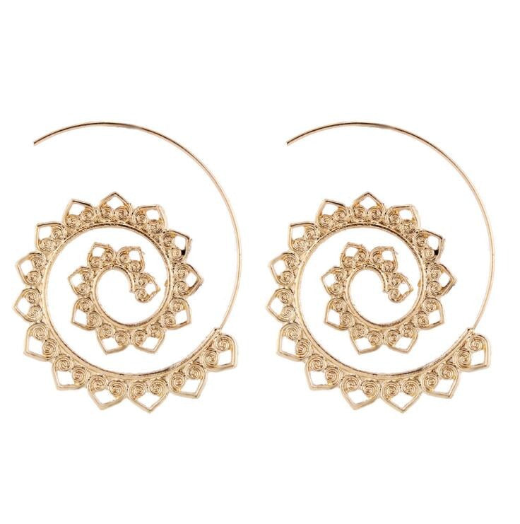 Bohemian Spiral Hippie Earrings