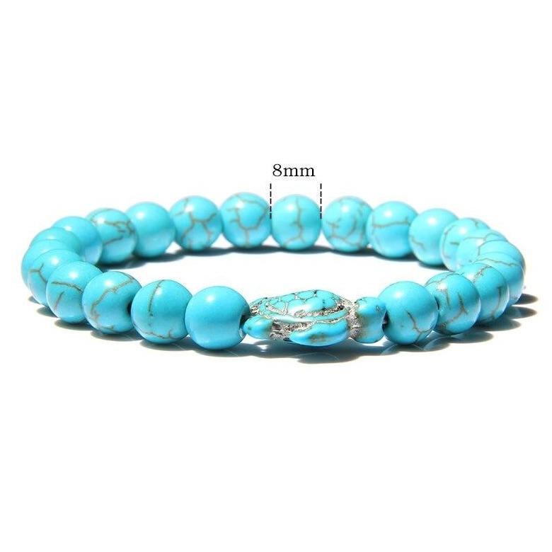 Turquoise Beaded Turtle Bracelet!