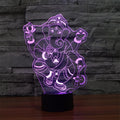 3D Ganesh RGB LED nattlys
