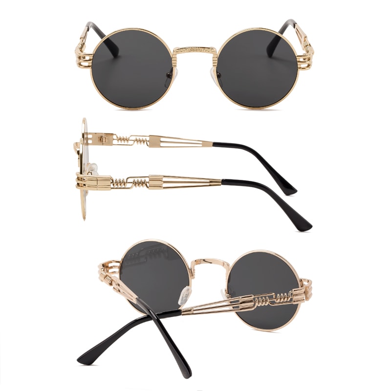 Steampunk Round Metal Sunglasses
