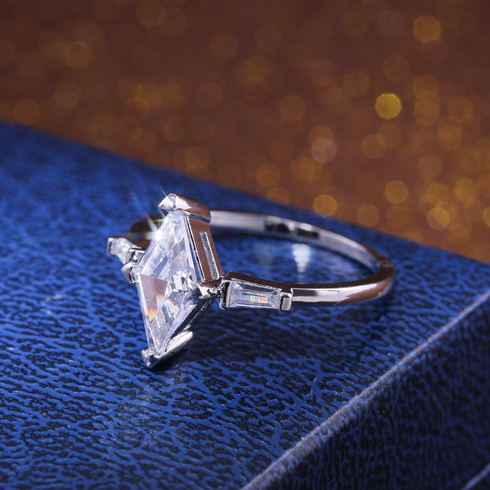 Horse Eye Solitaire Engagement Ring