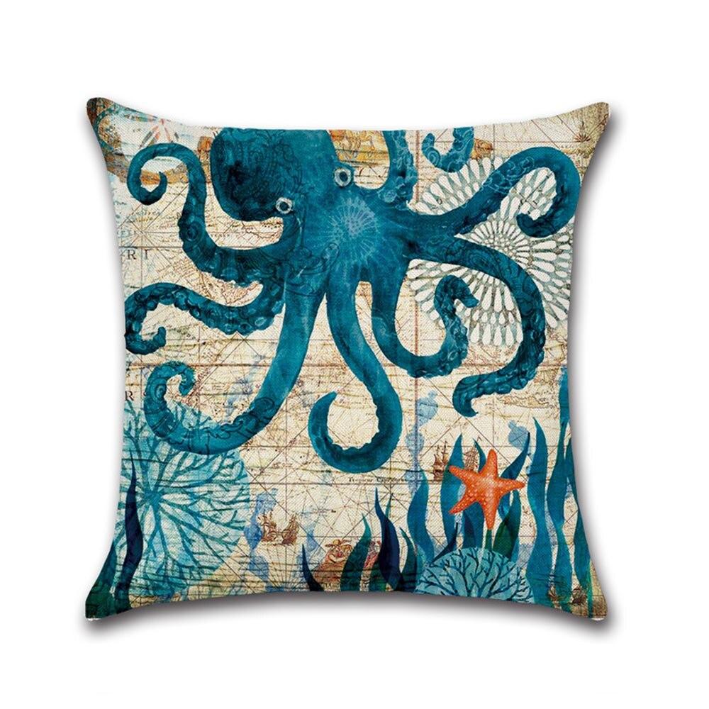 Ocean Theme Printed Cushion Covers