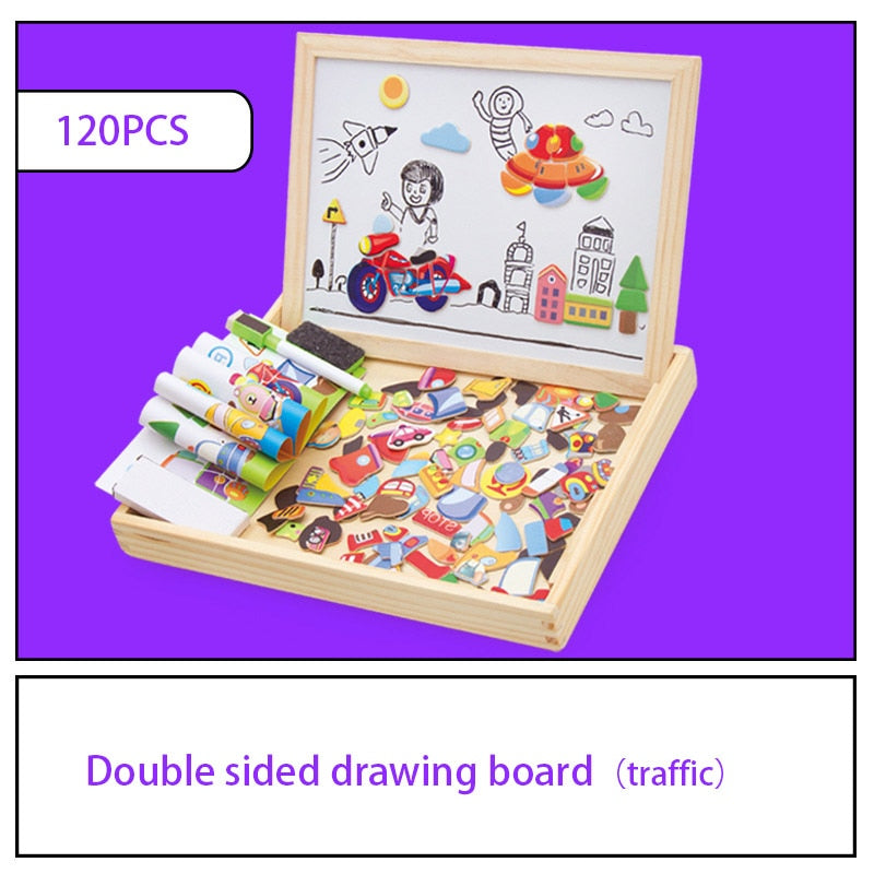 Draw &amp; Puzzle - Educational Magnetic Board