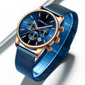 Chronograph Mesh Belt Men's Watch