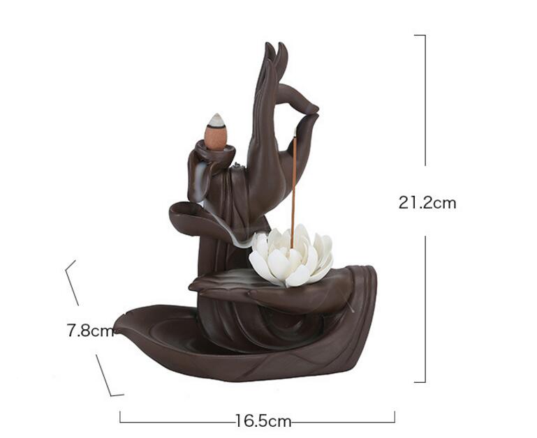 BuddhaFlow | Ceramic Tathagata Lotus Incense Burner