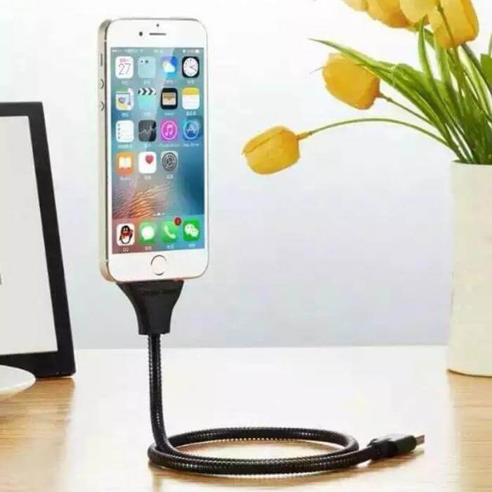 Versatile phone stand charging cable