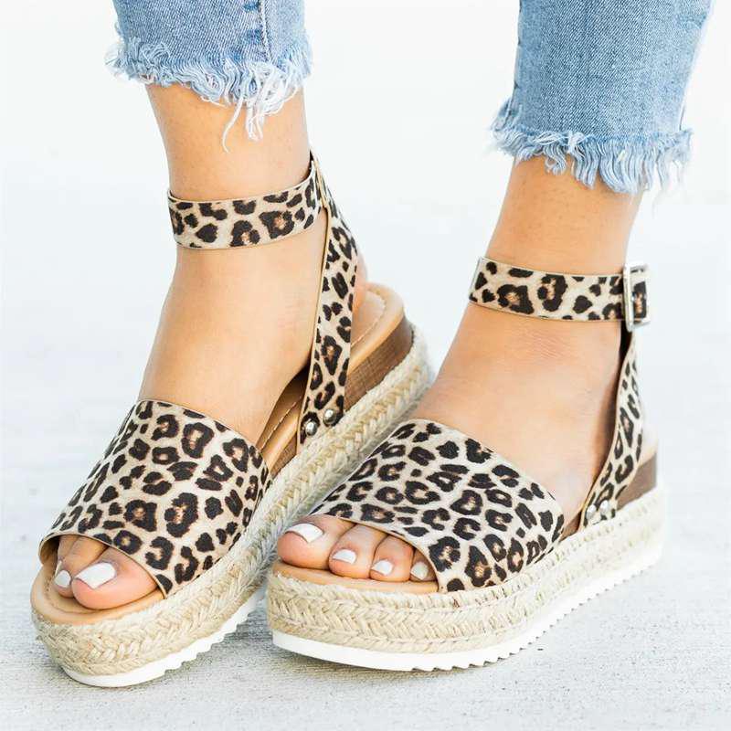 Open Toe Ankle Strap Wedges