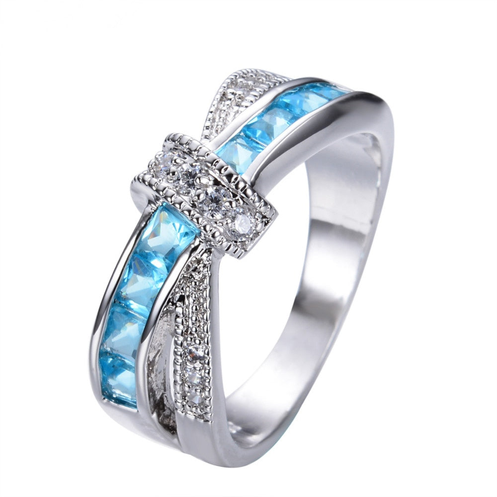Criss Cross Crystal Ring