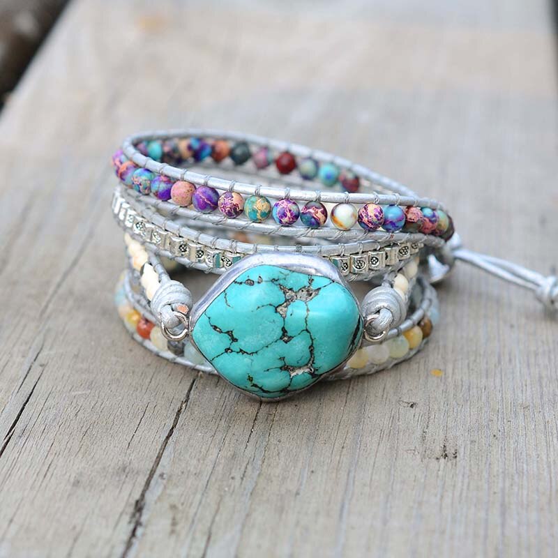 Healing Turquoise Protection Wrap Bracelet