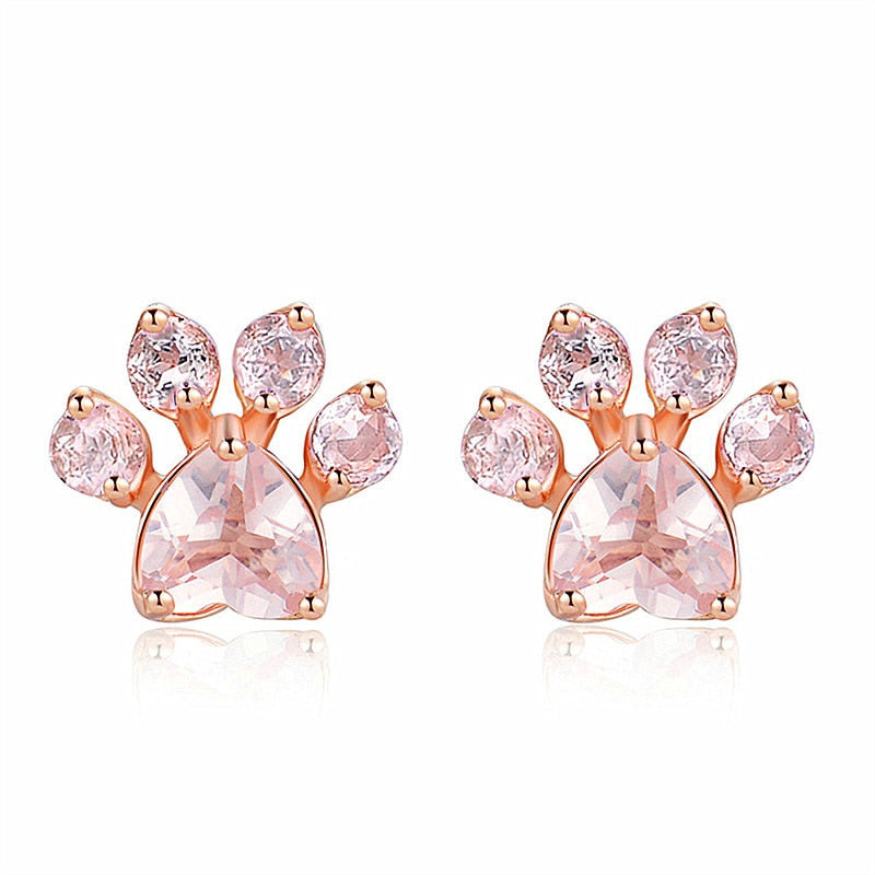 Rose paw earrings - Always have your four-legged friend with you