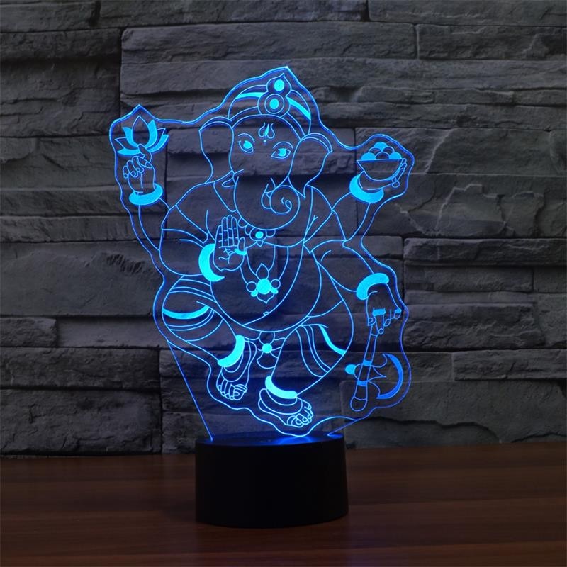 3D Ganesh RGB LED night light