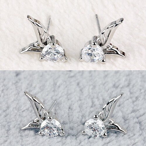 Angel Wings Silver Plated Earrings