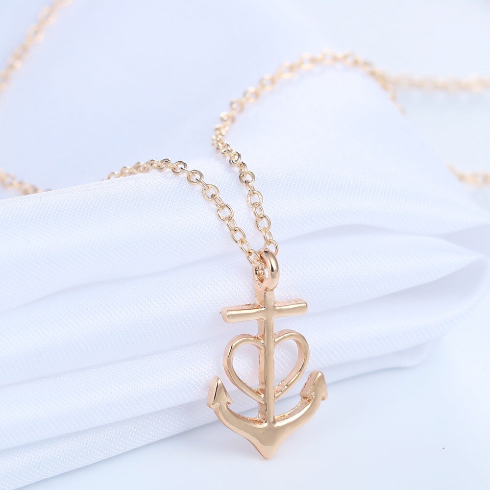 Anchor Heart Necklace